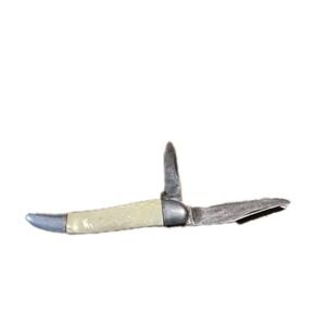 Vintage HAMMER BRAND USA White Mother of Pearl Pocketknife 2" & 1" Blade